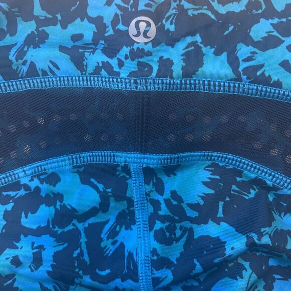 Lululemon Stop at Nothing Crop Leggings Womens 4 Blue Black - Picture 4 of 5